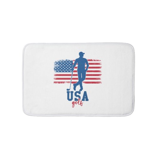 愛国的なゴルフUSA バスマット (正面)