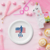 愛国的なゴルフUSA ペーパープレート (パーティー)