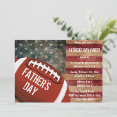 愛国的なサッカーの父の日パーティー 招待状 (スタンド正面)