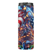 愛国的なサッカー花火スタジアムのバースト タンブラー (裏面)