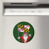 愛国的なサンタクロースがメリーランドを訪れる マグネット (インサイチュ (食洗機))