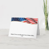 愛国的なサンタ アメリカを神の祝福の下に カード (裏面)