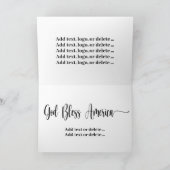 愛国的なサンタ アメリカを神の祝福の下に カード (内部)