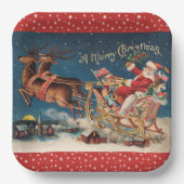 愛国的なサンタ ペーパープレート (正面)