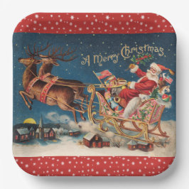 愛国的なサンタ ペーパープレート