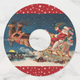 愛国的なサンタ ワイングラスタグ