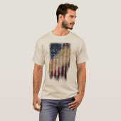 愛国的なシャツ我々アメリカ国旗 Tシャツ (正面フル)