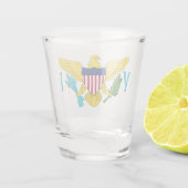 愛国的なショットグラスとヴァージン諸島国旗 ショットグラス (裏面)