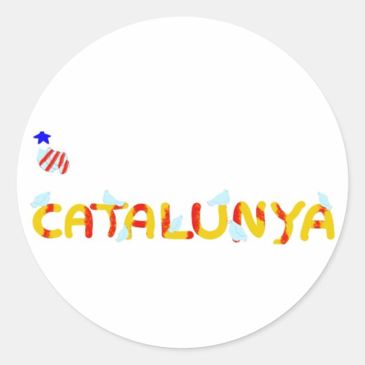 愛国的なシンボル,カタルーニャの自由, Catalunya ラウンドシール (正面)