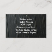 愛国的なシールドアメリカ国旗の車の自動整備士 名刺 (裏面)