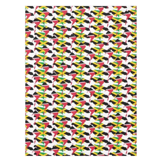 愛国的なジャマイカのトリニダード国旗 テーブルクロス (正面)