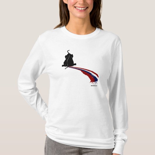 愛国的なスキッドは共和党をマーク Tシャツ (正面)