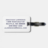 愛国的なスキーデザインラゲッジタグ ラゲッジタグ (裏面横)