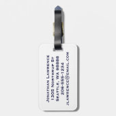 愛国的なスキーデザインラゲッジタグ ラゲッジタグ (裏面縦)