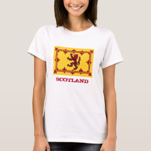 愛国的なスコットランド国旗と激しいライオン，スコットランド Tシャツ