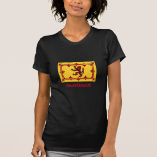 愛国的なスコットランド国旗と激しいライオン，スコットランド Tシャツ