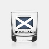 愛国的なスコットランド国旗のカスタムウイスキーのグラスを飲む ウイスキーグラス (裏面)
