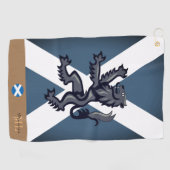 愛国的なスコットランド国旗のゴルフタモノグラムのオル ゴルフタオル (横)