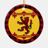 愛国的なスコットランド国旗、激しい、愛撫、スコットランド セラミックオーナメント (正面)