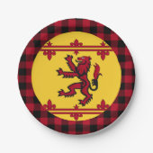 愛国的なスコットランド国旗、激しい、愛撫、スコットランド ペーパープレート (正面)