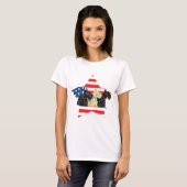 愛国的なスコティッシュテリア Tシャツ (正面フル)