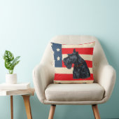 愛国的なスコティッシュ・テリアの枕 クッション (椅子)