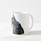 愛国的なスコティッシュ・テリア コーヒーマグカップ (正面右)