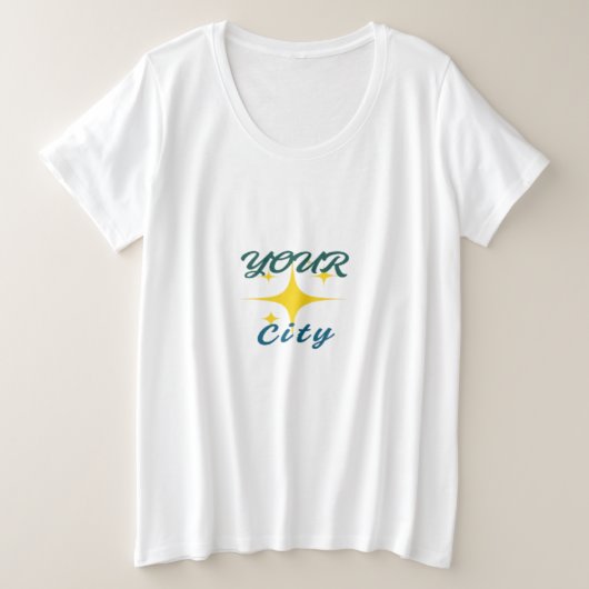 「愛国的なスタイルはっきりした:アメリカのTシャツデザインでイブを プラスサイズTシャツ (デザイン正面)