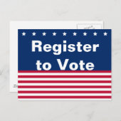 愛国的なスターとストライプが投票に登録 ポストカード (正面/裏面)