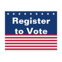 愛国的なスターとストライプが投票に登録