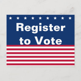 愛国的なスターとストライプが投票に登録 ポストカード