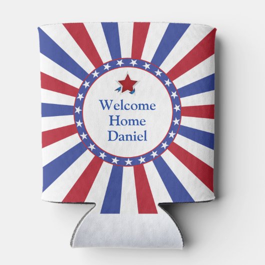 愛国的なスターとストライプが故郷に名を馳せる 缶クーラー (裏面)