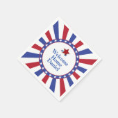 愛国的なスターとストライプが故郷を歓迎 スタンダードカクテルナプキン (角)