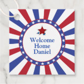 愛国的なスターとストライプが故郷を歓迎 フェイバータグ (正面)