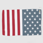 愛国的なスターとストライプアメリカ国旗 ゴルフタオル (横)