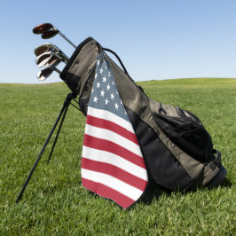 愛国的なスターとストライプアメリカ国旗 ゴルフタオル