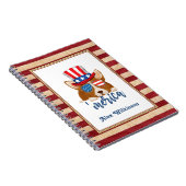 愛国的なスターとストライプハットとグラスコルギ ノートブック (右側)