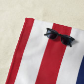 愛国的なスターとストライプブルーホワイト米国国旗 ビーチタオル (インサイチュ)