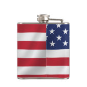 愛国的なスターとストライプブルーホワイト米国国旗 フラスク (裏面)