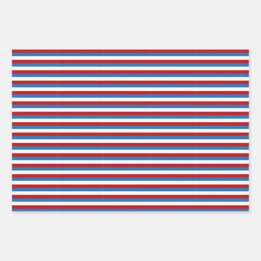 愛国的なスターとストライプ赤と青7月4日 ラッピングペーパーシート (正面2)