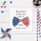 愛国的なスターとストライプ7月4日 スタンダードカクテルナプキン