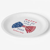 愛国的なスターとストライプ7月4日 ペーパープレート (アングル)