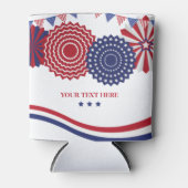 愛国的なスターとストライプ7月4日 缶クーラー (正面)