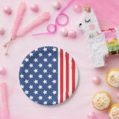 愛国的なスターとストライプ ペーパープレート (パーティー)
