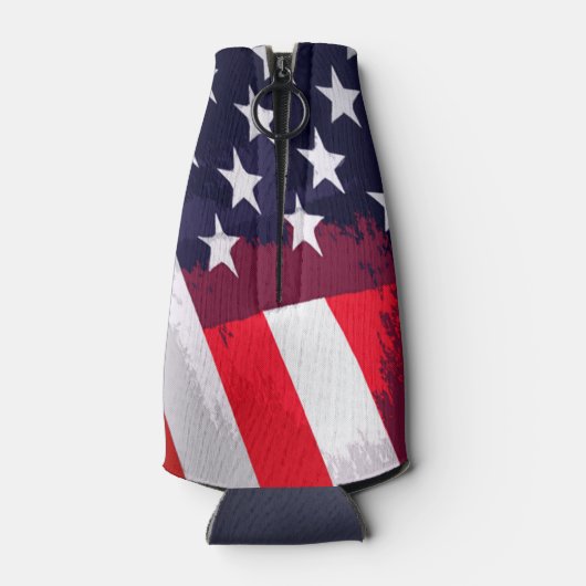 愛国的なスターとストライプ ボトルクーラー (裏面)