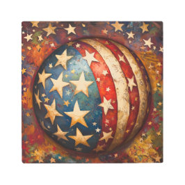 愛国的なスターとストライプ メタルプリント