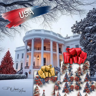 愛国的なスターとストライプ ラッピングペーパー