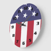 愛国的なスターとストライプ ラージ壁時計 (傾斜)