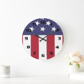 愛国的なスターとストライプ ラージ壁時計 (ホーム)