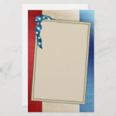 愛国的なスターとストライプ 便箋 (正面/裏面)